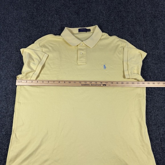 Polo Ralph Lauren XL Yellow Classic Fit Short Sleeve Polo Shirt - Picture 6 of 8